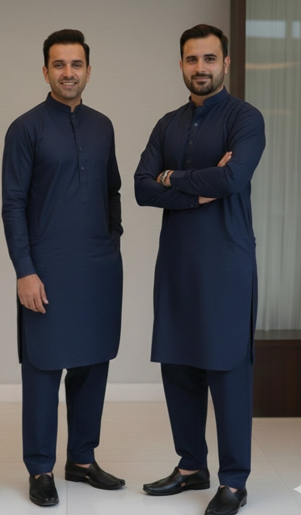 Navy-Blue  Premium Latha.